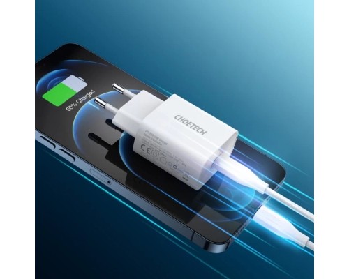 Зарядний пристрій Choetech USB-С 20W PD/QC (Q5004-EU-WH)