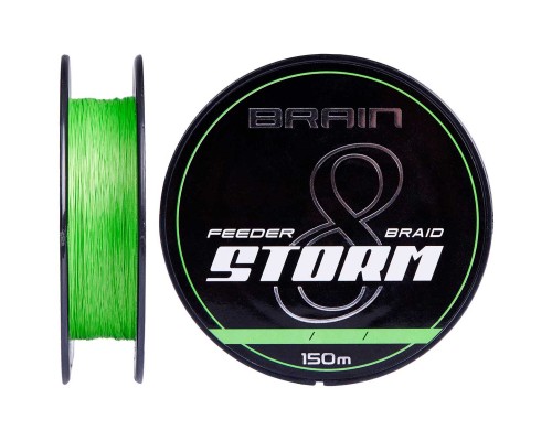 Шнур Brain Storm 8X 150m 0.06mm 8lb/3.8kg Lime (1858.51.95)