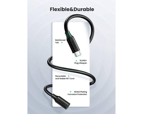 Дата кабель USB-C to USB-C 1.0m USB 3.1Gen2 100W US353 Black Ugreen (10387)