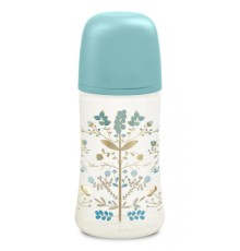 Пляшечка для годування Suavinex Gold Edition, повільний потік, 270 мл, блакитна (307872)