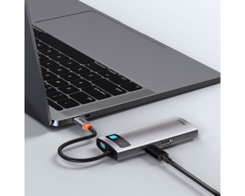 Концентратор Baseus USB3.1 Type-C to USB Type C PD 100W/HDMI 4K 60 Hz/3*USB 3.2 Gen1/ 5in1 (CAHUB-CX0G)