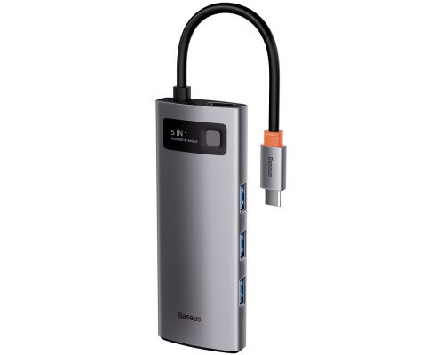 Концентратор Baseus USB3.1 Type-C to USB Type C PD 100W/HDMI 4K 60 Hz/3*USB 3.2 Gen1/ 5in1 (CAHUB-CX0G)
