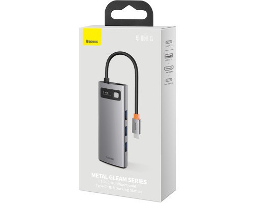 Концентратор Baseus USB3.1 Type-C to USB Type C PD 100W/HDMI 4K 60 Hz/3*USB 3.2 Gen1/ 5in1 (CAHUB-CX0G)