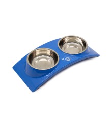 Посуд для собак KIKA Миска RAINBOW подвійна M синя (SDML990352MM)