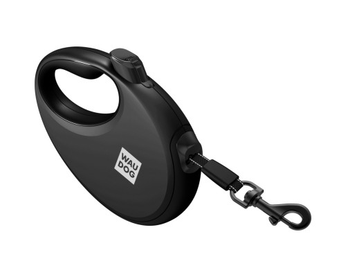 Повідок для собак WAUDOG R-leash з контейнером для пакетів S до 12 кг 3 м чорний (26281)