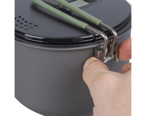 Котел туристичний Bo-Camp Explorer Hard Anodized 1 л Сірий/Зелений (2200236)