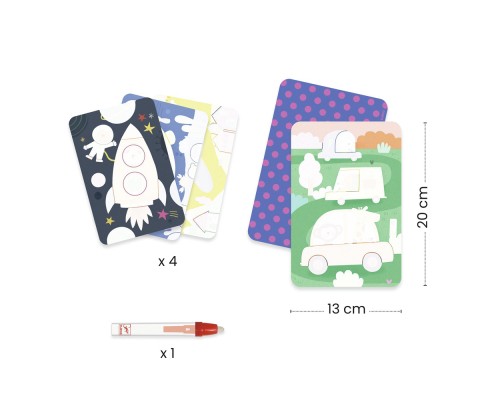 Набір для творчості Djeco В морі, в небі, на землі художній комплект для малювання водою (DJ09074)