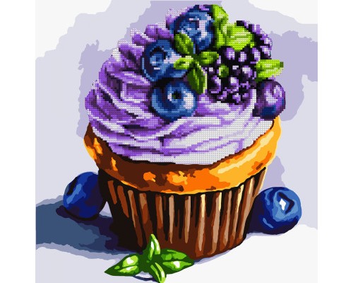 Картина по номерам Santi Тістечко 40*40 см алмазна мозаїка (954673)