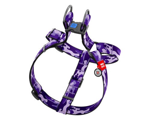 Шлея для собак WAUDOG Nylon з QR паспортом 