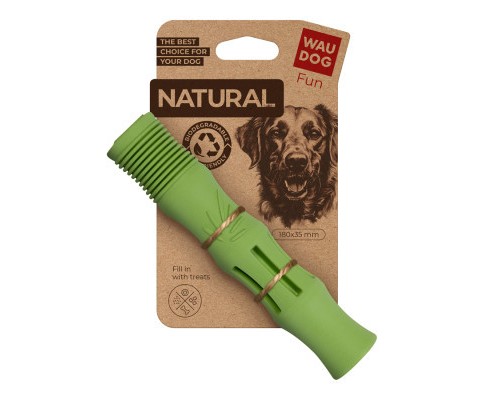 Іграшка для собак WAUDOG Fun Natural Палиця 18 см зелена (621118)