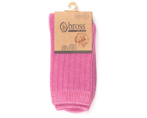 Шкарпетки дитячі Bross теплі у рубчик (3692-9-11-violet)