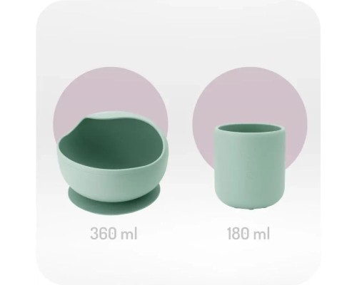 Набір дитячого посуду MoMi AMI green (AKCE00045)
