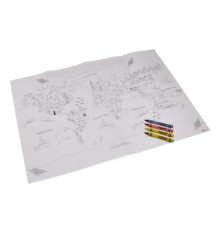 Набір для творчості Crayola Розмальовка Карта світу: Навколо Землі З олівцями (15693)
