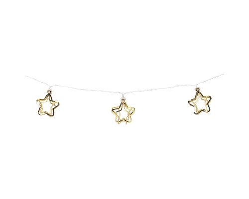 Гірлянда Chomik Зірки 3D 1.65 м 10 LED Теплий білий (5900779854109)