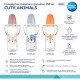 Пляшечка для годування Canpol babies CUTE ANIMALS стандартна з ручками 250 мл синя (11/845_blu)