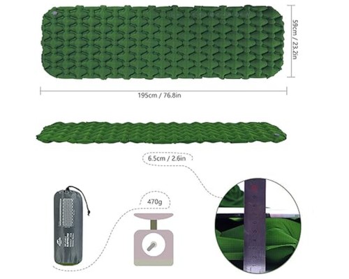 Туристичний килимок Naturehike FC-10 NH19Z001-P, 65 мм, зелений (6927595735350) Туристичний килимок Naturehike FC-10 NH19Z001-P, 65 мм, зелений (6927595735350)