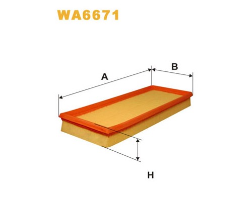 Повітряний фільтр для автомобіля Wixfiltron WA6671