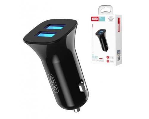 Зарядний пристрій XO CC31 2.4A/2 USB Black (XO-СC31-BK)