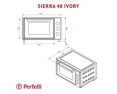 Електропіч Perfelli SIERRA 48 IVORY