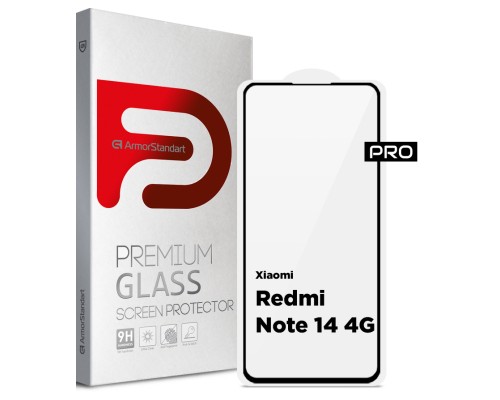 Скло захисне Armorstandart Pro Xiaomi Redmi Note 14 4G Black (ARM79679)