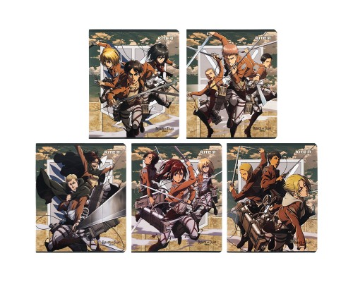 Зошит Kite Attack on Titan, 24 аркуші, клітинка (AT24-238)