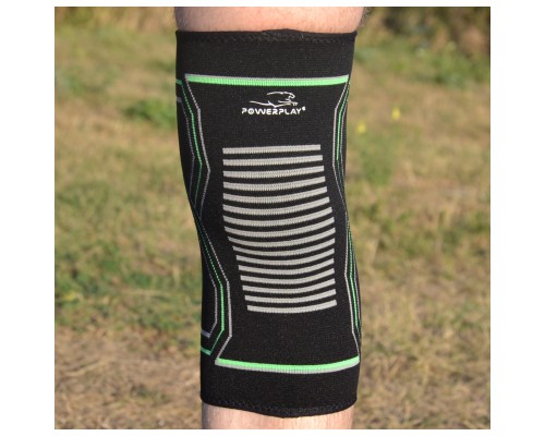 Фіксатор коліна PowerPlay PP-4099 Knee SupportЧорно/Зелені L/XL (PP_4099_L/XL_Bl/Green)