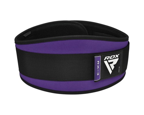 Атлетичний пояс RDX RX3 EVA Curve неопреновий Purpel S (WBE-RX3PR-S)