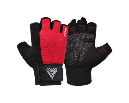 Рукавички для фітнесу RDX W1 Half Red Plus L (WGA-W1HR-L+)