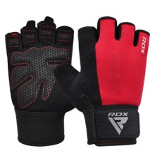 Рукавички для фітнесу RDX W1 Half Red Plus L (WGA-W1HR-L+)
