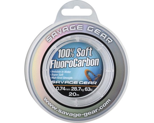 Флюорокарбон Savage Gear Soft Fluorocarbon 20m 0.60mm 21.6kg Clear (1854.22.35) Флюорокарбон Savage Gear Soft Fluorocarbon 20m 0.60mm 21.6kg Clear (1854.22.35)