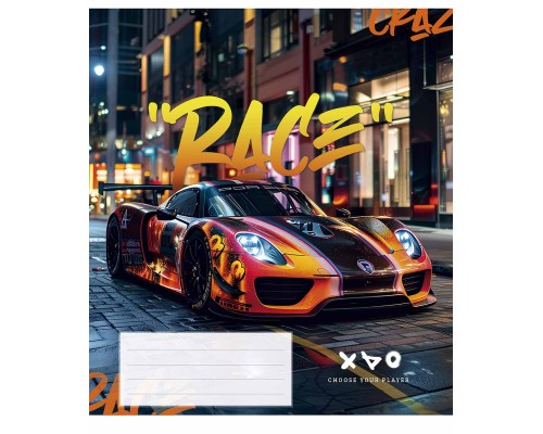 Зошит Школярик Night racers 48 аркушів лінія (048-3452L)