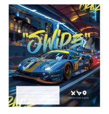 Зошит Школярик Night racers 48 аркушів лінія (048-3452L)