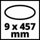 Наждачний папір Einhell стрічка до TE-BF 18 Li, 9x457 мм, 35 шт (4419816)