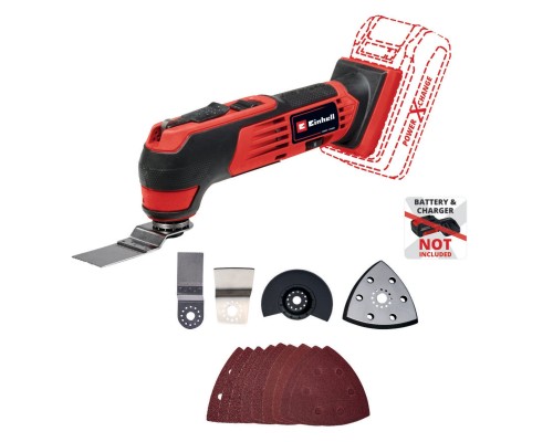 Реноватор Einhell TE-MG 18/1 Li - Solo PXC 18V, набір насадок (без АКБ та ЗП) (4465195)