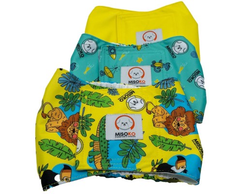 Підгузки для тварин MISOKO&CO багаторазові для кобелів, XXL 3 шт. Свята (HAINMSK63985RIN)