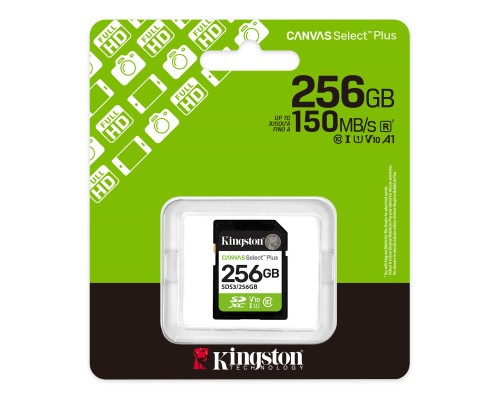 Карта пам'яті Kingston 256GB SDXC class 10 UHS-I V10 A1 Canvas Select Plus (SDS3/256GB) Карта пам'яті Kingston 256GB SDXC class 10 UHS-I V10 A1 Canvas Select Plus (SDS3/256GB)