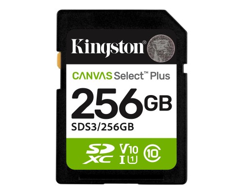 Карта пам'яті Kingston 256GB SDXC class 10 UHS-I V10 A1 Canvas Select Plus (SDS3/256GB) Карта пам'яті Kingston 256GB SDXC class 10 UHS-I V10 A1 Canvas Select Plus (SDS3/256GB)