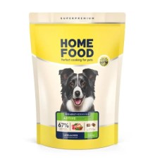 Сухий корм для собак Home Food ADULT MEDIUM/MAXI For active adult and junior dogs з ягням та рисом 1.6 кг (4820235020446)