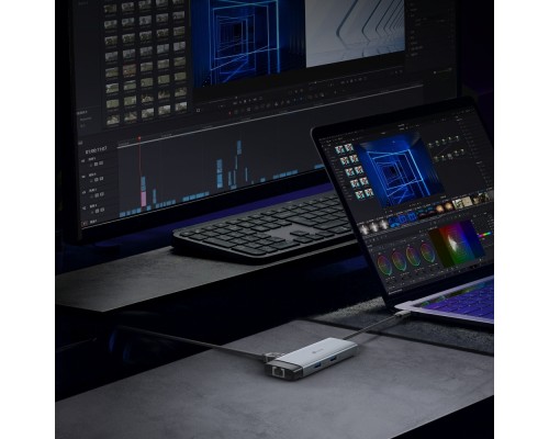 Концентратор TP-Link USB 3.0 6-in-1 2xUSB 3.0 + 1xUSB-C + 1xHDMI + 1xRJ45 + PD 100W (UH6120C)
