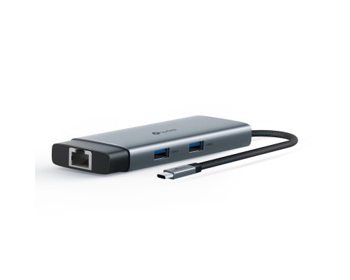 Концентратор TP-Link USB 3.0 6-in-1 2xUSB 3.0 + 1xUSB-C + 1xHDMI + 1xRJ45 + PD 100W (UH6120C)