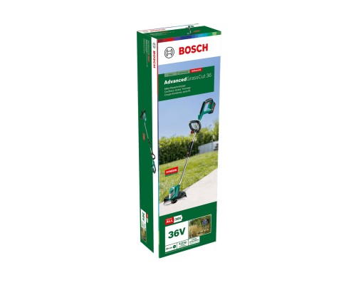 Тример садовий Bosch AdvancedGrassCut 36 36V, 30см, 1x2Ah, ЗП AL3620CV 4.1кг, (0.600.878.N03)