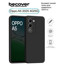 Чохол до мобільного телефона BeCover Silicone Oppo A5 2025 4G/5G Black (713790)