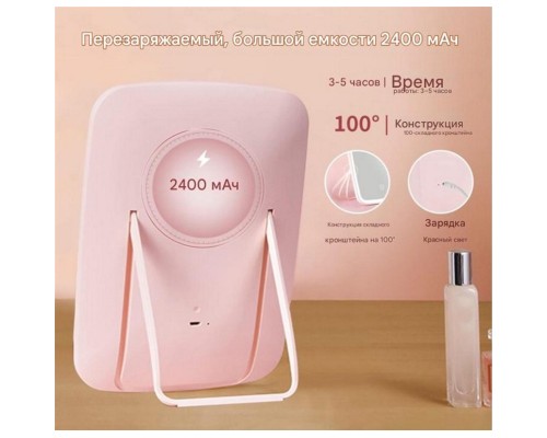 Дзеркало Xiaomi LED Makeup Mirror Pink (NV505 Pink)