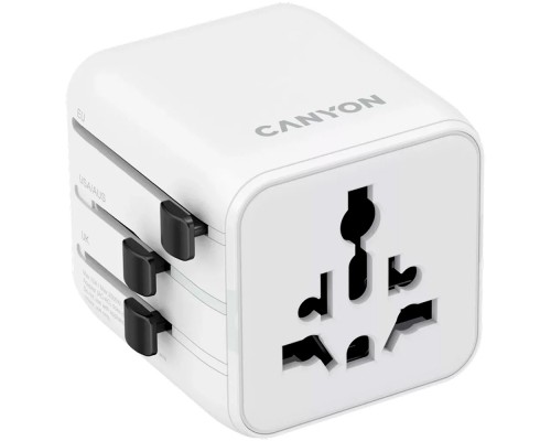 Перехідник Canyon Travel Adapter OnTour One EU/UK/US/AUS White (CNS-TA1005W)