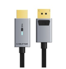 Кабель мультимедійний DisplayPort M to HDMI M 1.8m 4K30Hz Cabletime (CA915323)