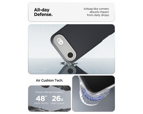 Чохол до мобільного телефона Spigen Nano Pop MagFit iPhone 17 Air Black Sesame (ACS10301)