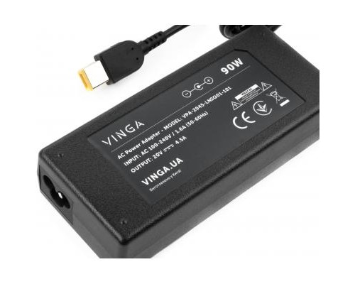 Блок живлення до ноутбуку Vinga Lenovo 90W 20V 4.5A square (VPA-2045-LNSQ01-101)