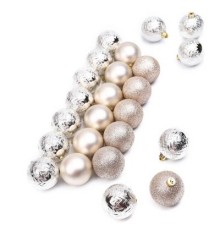 Ялинкова іграшка ColorWay Merry Christmas mix 24шт (6см) PEARL_OEM (CW-MCB624PEARL_OEM)
