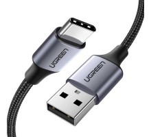 Дата кабель USB 2.0 AM to Type-C 1.0m US288 Aluminum Braid Black Ugreen (60126)