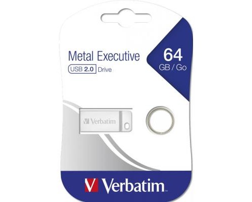 USB флеш накопичувач Verbatim 64GB Metal Executive Silver USB 2.0 (98750) 